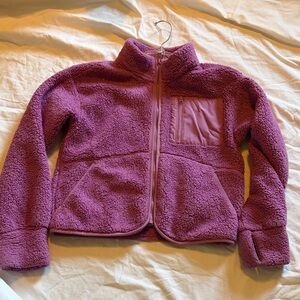 Athleta Kids Plush Sherpa Jacket - Purple